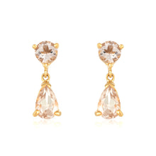 Load image into Gallery viewer, Morganite Tucky Earrings