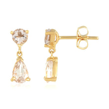 Load image into Gallery viewer, Morganite Tucky Earrings