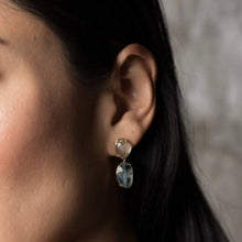 Load image into Gallery viewer, Aquamarine Yvaine Throne Earrings