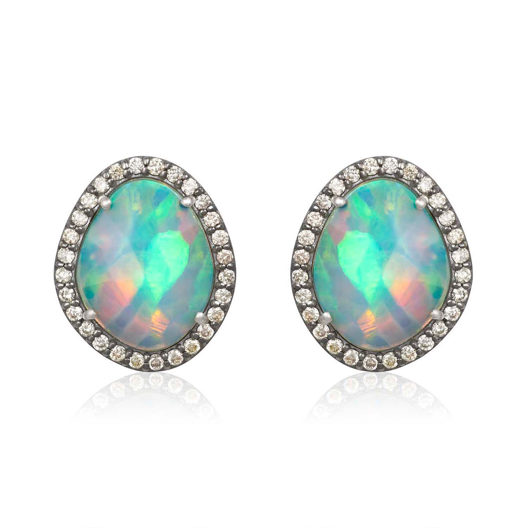 Galaxy Opal Diamond Studs - Como 3.26ct