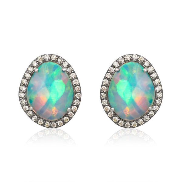 Galaxy Opal Diamond Studs - Como 3.26ct