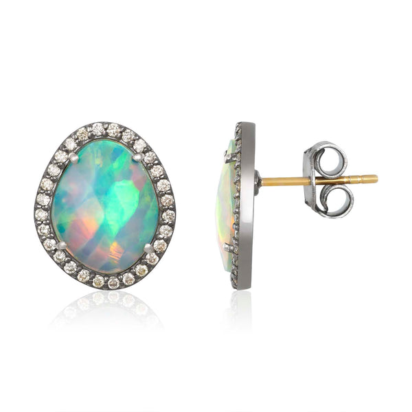 Galaxy Opal Diamond Studs - Como 3.26ct