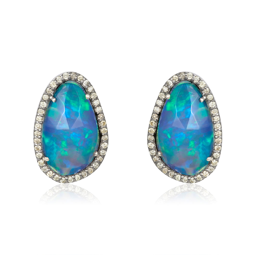 Galaxy Opal Como Earrings