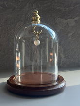 Load image into Gallery viewer, Halo moonstone moon carved charm in Dome
