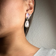 Load image into Gallery viewer, Rosecut Moonstone Goddess Earrings
