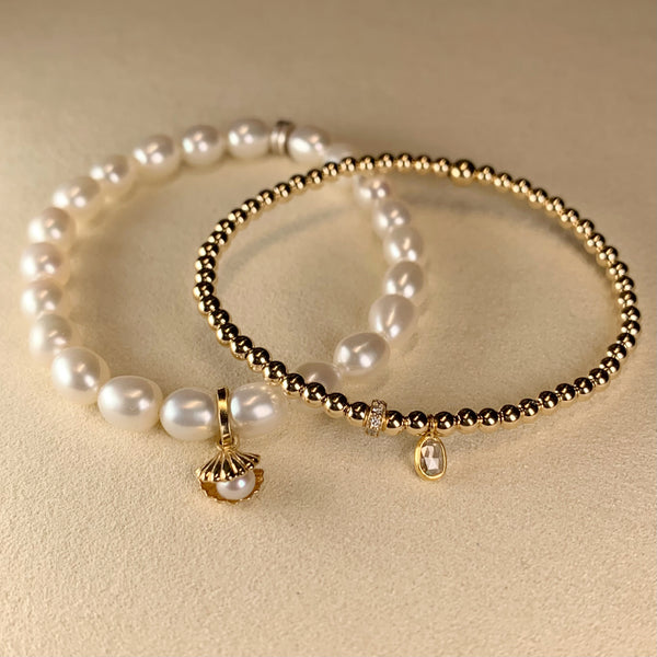 Aphrodite pearl stackable bracelet