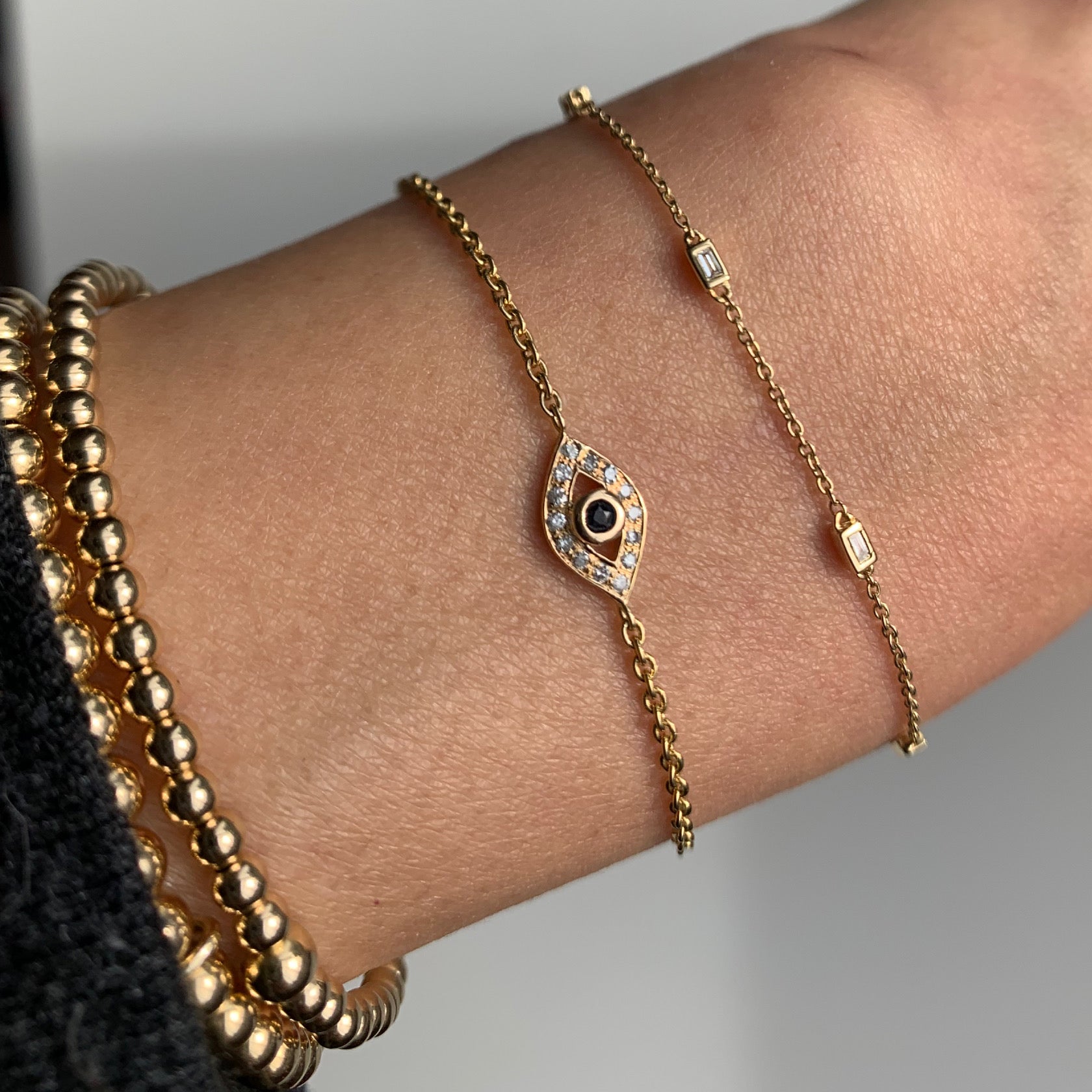 luijewelry lui jewelry チェーン ピアス 18k プラム｜アクセサリー